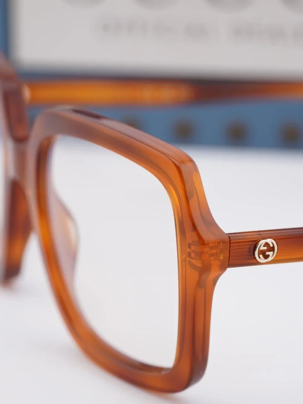 Gucci GG1318S 001 Square Sunglasses - Havana / Clear to Brown Photochromic
